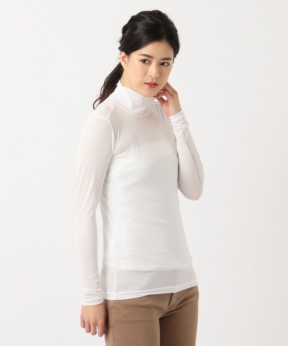 【オンワード】 23区GOLF>トップス 【WOMEN】【UV / 吸水速乾】30dカノコ インナー(無地/タートル) ホワイト 3 レディース 【送料無料】