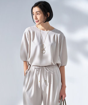 【Sサイズ有】AMUNDSEN JERSEY タック ブラウス