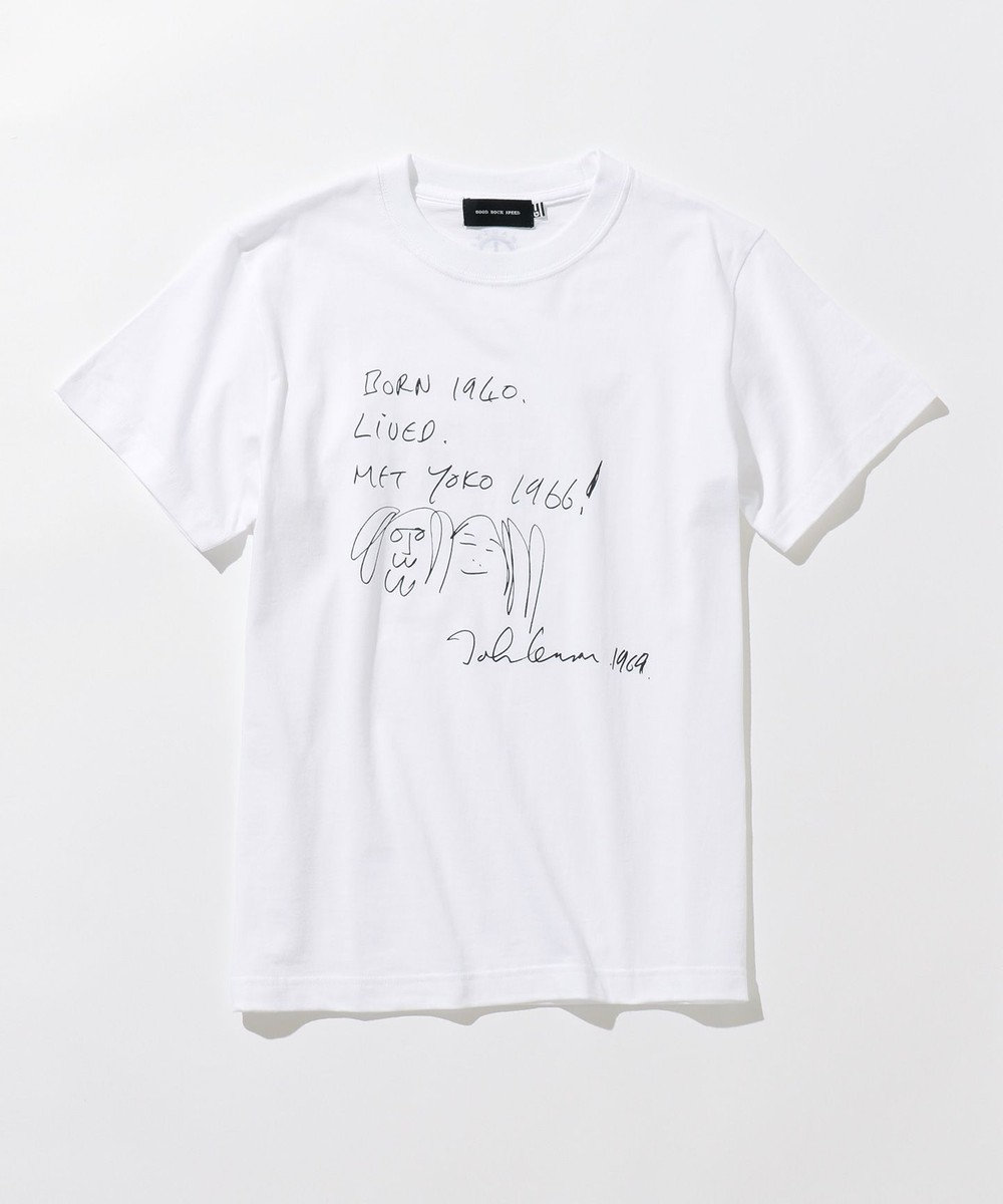 any SiS JohnLennonイラストTシャツ（Laube） ホワイト系