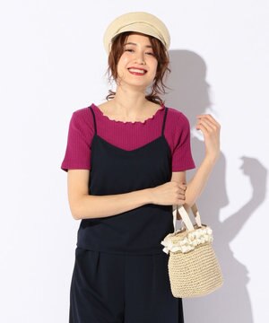  【UVケア・接触冷感】エアリードレープスムース キャミソール