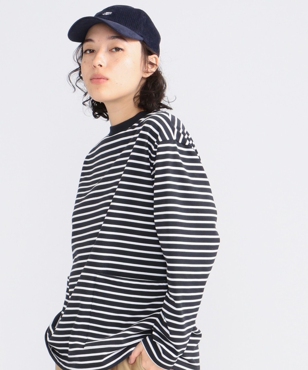 【オンワード】 J.PRESS YORK STREET>トップス 【UNISEX】MVS天竺 ボーダー ロングTシャツ ホワイト S レディース 【送料無料】