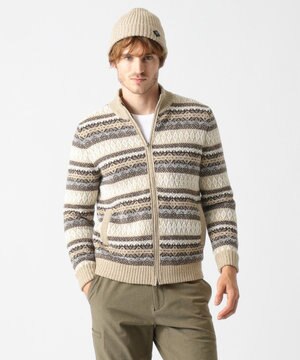  ポリモール×フェアアイル ニット