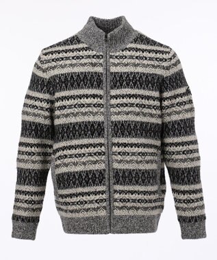 JOSEPH ABBOUD MOUNTAIN ポリモール×フェアアイル ニット グレー系7