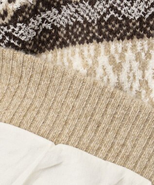 JOSEPH ABBOUD MOUNTAIN ポリモール×フェアアイル ニット ベージュ系7