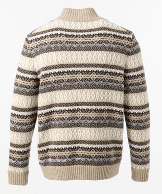 JOSEPH ABBOUD MOUNTAIN ポリモール×フェアアイル ニット ベージュ系7