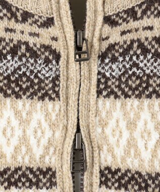 JOSEPH ABBOUD MOUNTAIN ポリモール×フェアアイル ニット ベージュ系7