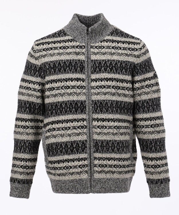 JOSEPH ABBOUD MOUNTAIN ポリモール×フェアアイル ニット グレー系7