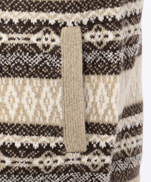 JOSEPH ABBOUD MOUNTAIN ポリモール×フェアアイル ニット ベージュ系7