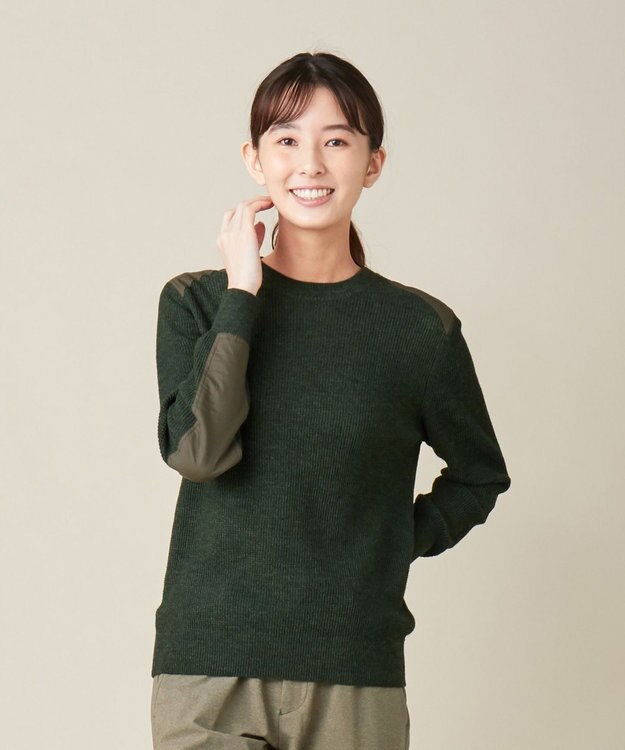 JOSEPH ABBOUD MOUNTAIN ポリプロピレンライト ニット カーキ系