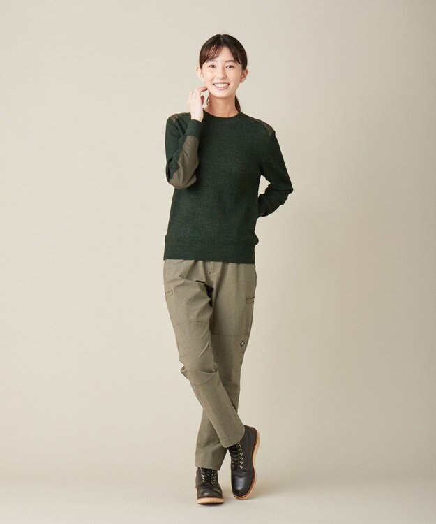 JOSEPH ABBOUD MOUNTAIN ポリプロピレンライト ニット カーキ系