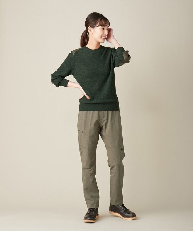 JOSEPH ABBOUD MOUNTAIN ポリプロピレンライト ニット カーキ系