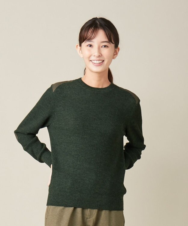 JOSEPH ABBOUD MOUNTAIN ポリプロピレンライト ニット カーキ系