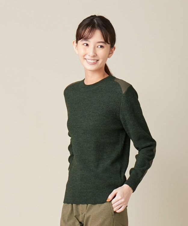 JOSEPH ABBOUD MOUNTAIN ポリプロピレンライト ニット カーキ系