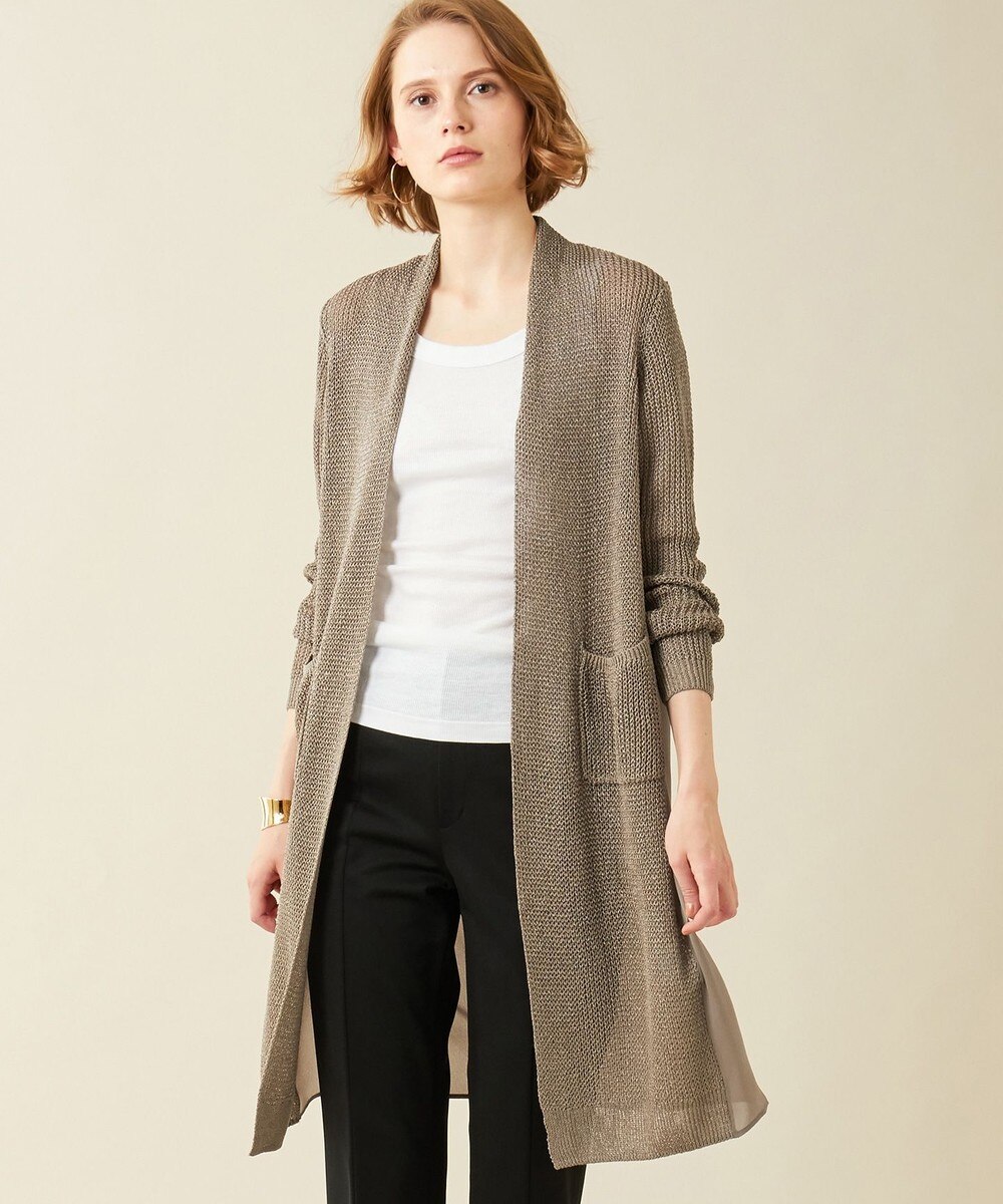 【オンワード】 BEIGE,>トップス OPTICAL / ロングカーディガン Navy 4 レディース 【送料無料】