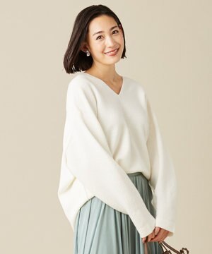 Milled Wool Vネックニット