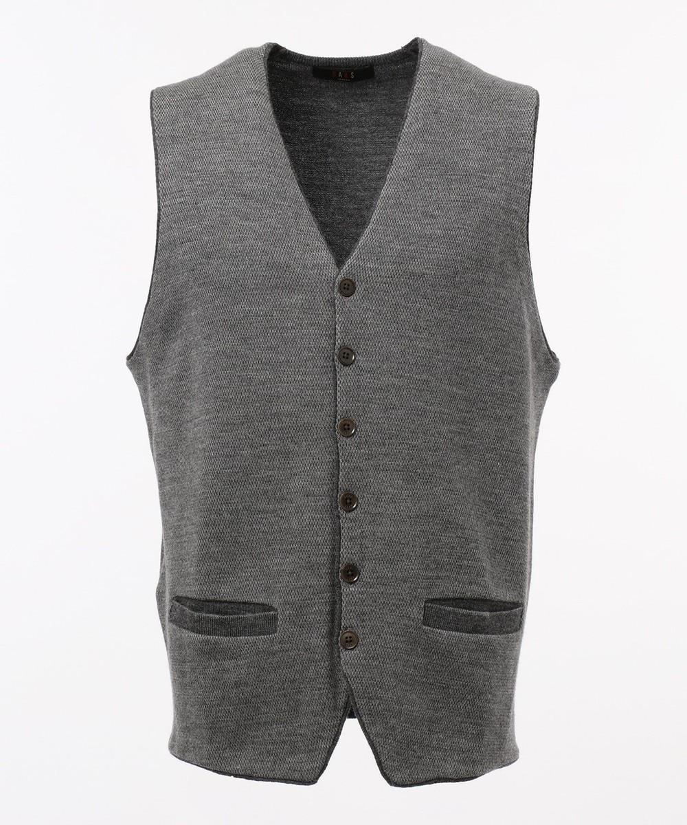 【オンワード】 DAKS>トップス 天竺ジャガードニット ベスト ネイビー M メンズ 【送料無料】