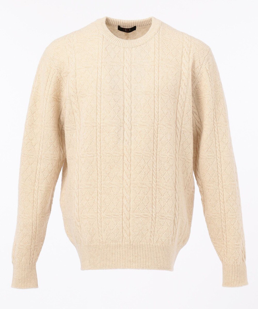 【オンワード】 DAKS>トップス トランスフィギャーケーブル ニット ネイビー L メンズ 【送料無料】