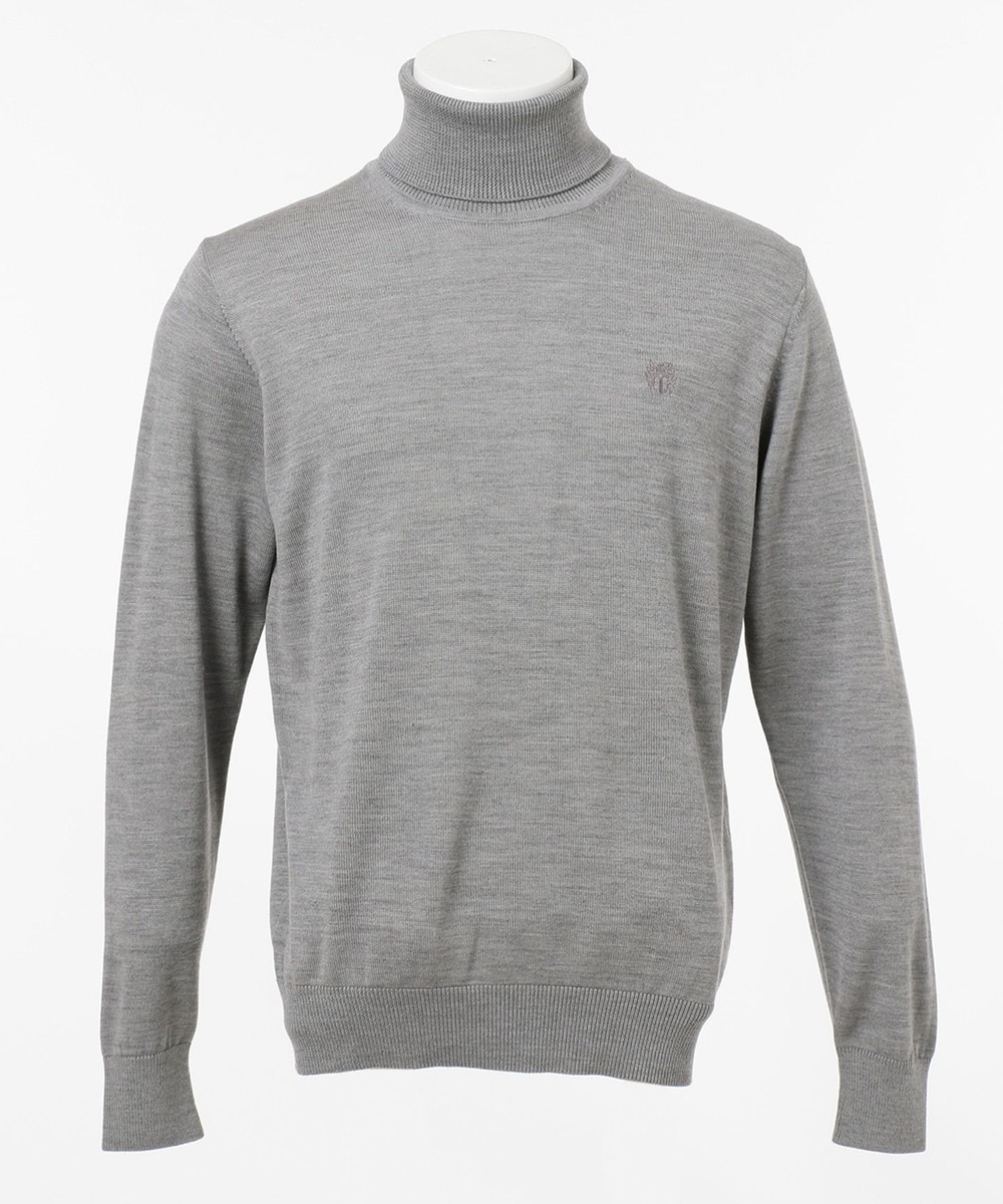 【オンワード】 DAKS>トップス 【ハイゲージ】タートルネック ニット ライトグレー M メンズ 【送料無料】