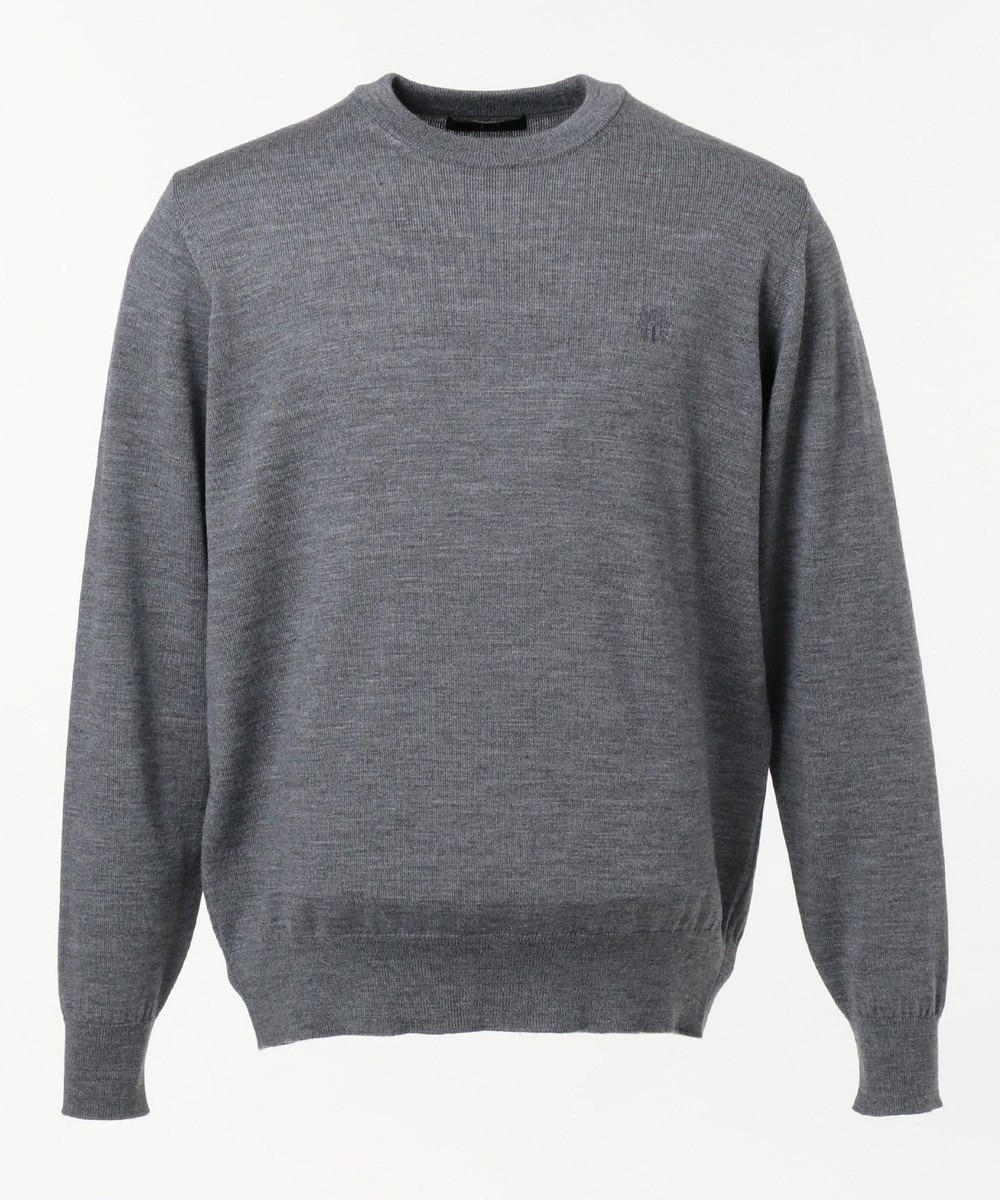 【オンワード】 DAKS>トップス 【WEB & 一部店舗限定】ハイゲージクルーネックカラー ニット オレンジ M メンズ 【送料無料】