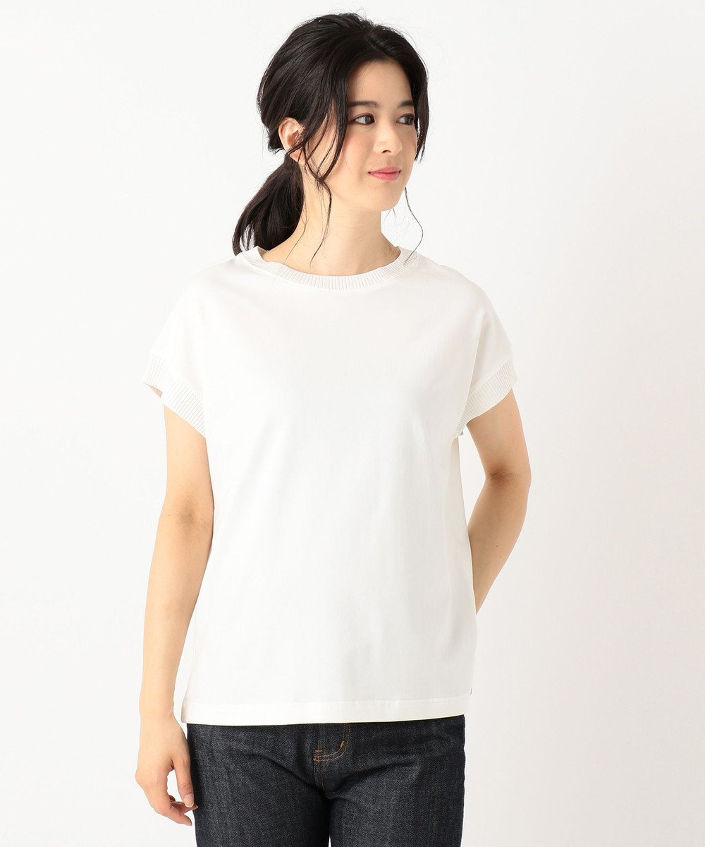 any FAM 【洗える】リブコンビ Tシャツ ホワイト系