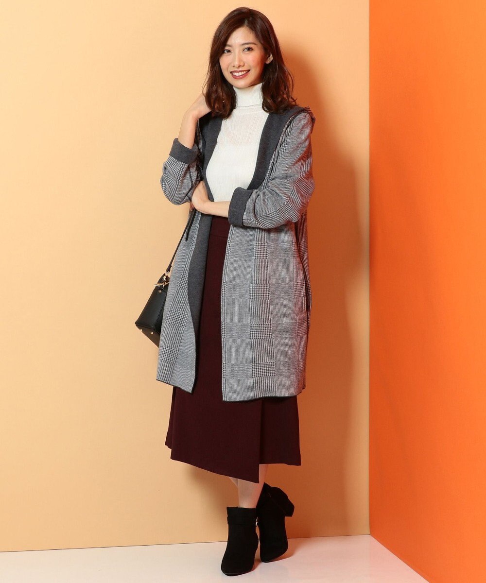 2way グレンチェック 無地 リバーシブル コーディガン Any Famファッション通販 公式通販 オンワード クローゼット