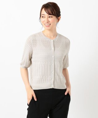 洗える レーシーパターン ニット 半袖カーディガン J Press Ladies ファッション通販 公式通販 オンワード クローゼット