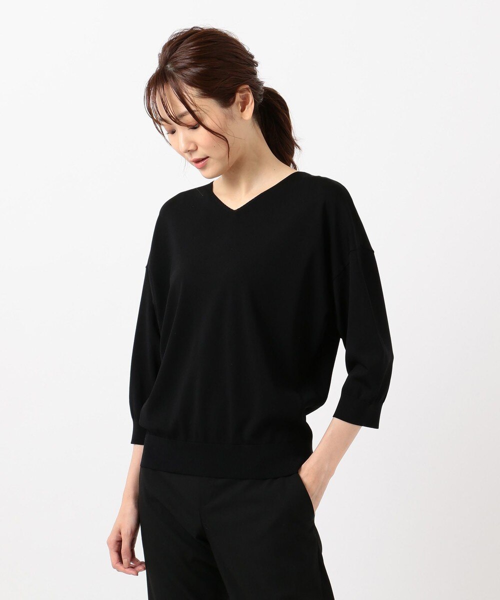 【オンワード】 J.PRESS LADIES>トップス 【洗える】レーヨンストレッチ Vネック ニット キャメル F レディース 【送料無料】