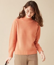 J.PRESS LADIES 【洗える】ウールブレンド片畦 ニット