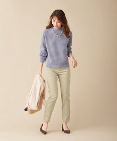 J.PRESS LADIES 【洗える】ウールブレンド片畦 ニット