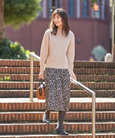 J.PRESS LADIES 【洗える】ウールブレンド片畦 ニット