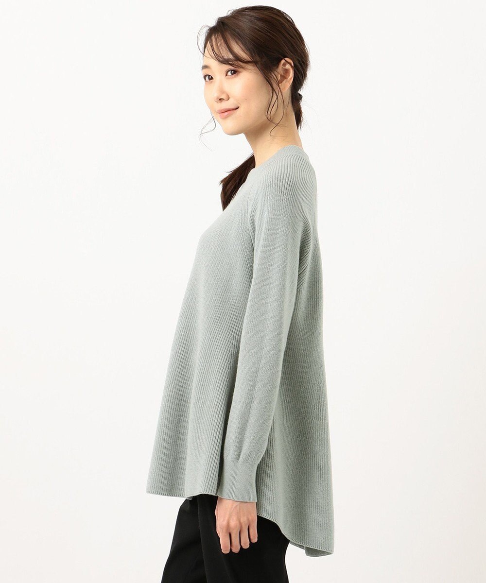 J.PRESS LADIES L 【WEB限定】洗えるSEMI WORSTED ポンチョ風 ニット 