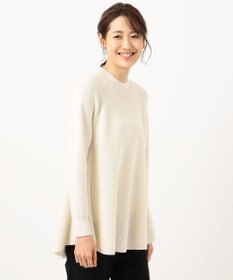 J.PRESS LADIES L 【WEB限定】洗えるSEMI WORSTED ポンチョ風 ニット