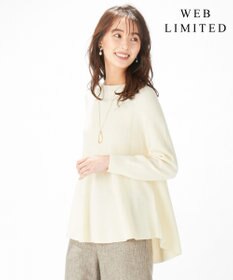 J.PRESS LADIES L 【WEB限定】洗えるSEMI WORSTED ポンチョ風 ニット
