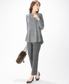 J.PRESS LADIES L 【WEB限定】洗えるSEMI WORSTED ポンチョ風 ニット