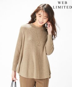 J.PRESS LADIES L 【WEB限定】洗えるSEMI WORSTED ポンチョ風 ニット