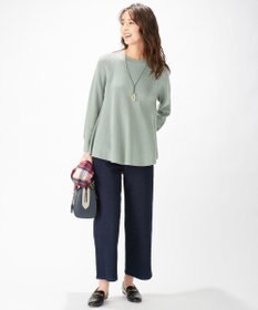 J.PRESS LADIES L 【WEB限定】洗えるSEMI WORSTED ポンチョ風 ニット