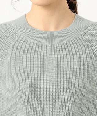 J.PRESS LADIES L 【WEB限定】洗えるSEMI WORSTED ポンチョ風 ニット グリーン系