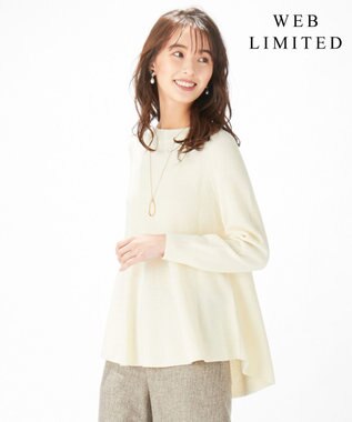 J.PRESS LADIES L 【WEB限定】洗えるSEMI WORSTED ポンチョ風 ニット