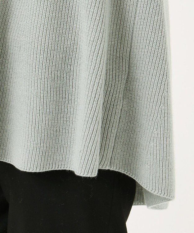 J.PRESS LADIES L 【WEB限定】洗えるSEMI WORSTED ポンチョ風 ニット グリーン系