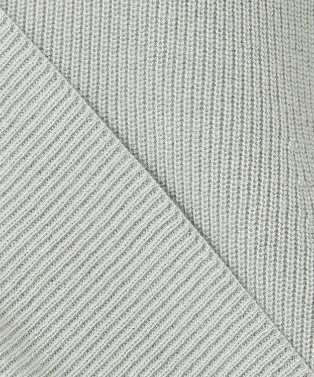 J.PRESS LADIES L 【WEB限定】洗えるSEMI WORSTED ポンチョ風 ニット グリーン系