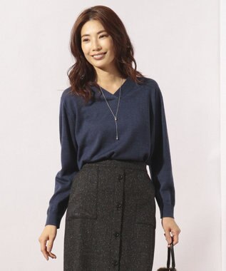 毛玉ができにくい Leonora Vネック ニット J Press Ladies L ファッション通販 公式通販 オンワード クローゼット