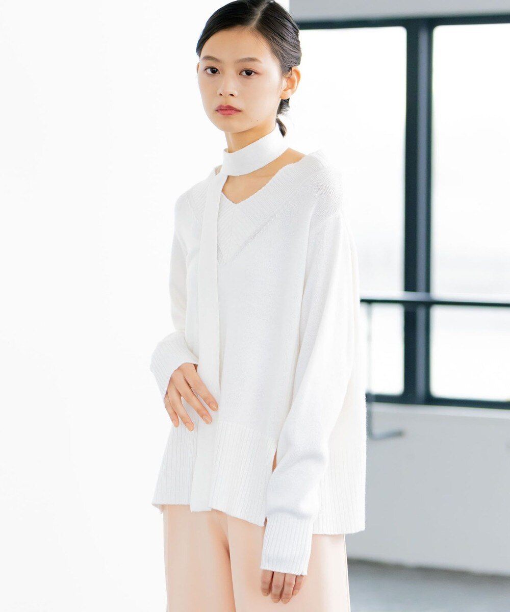 【オンワード】 JOSEPH STUDIO>トップス ボビー Vネックニット サックスブルー M レディース 【送料無料】