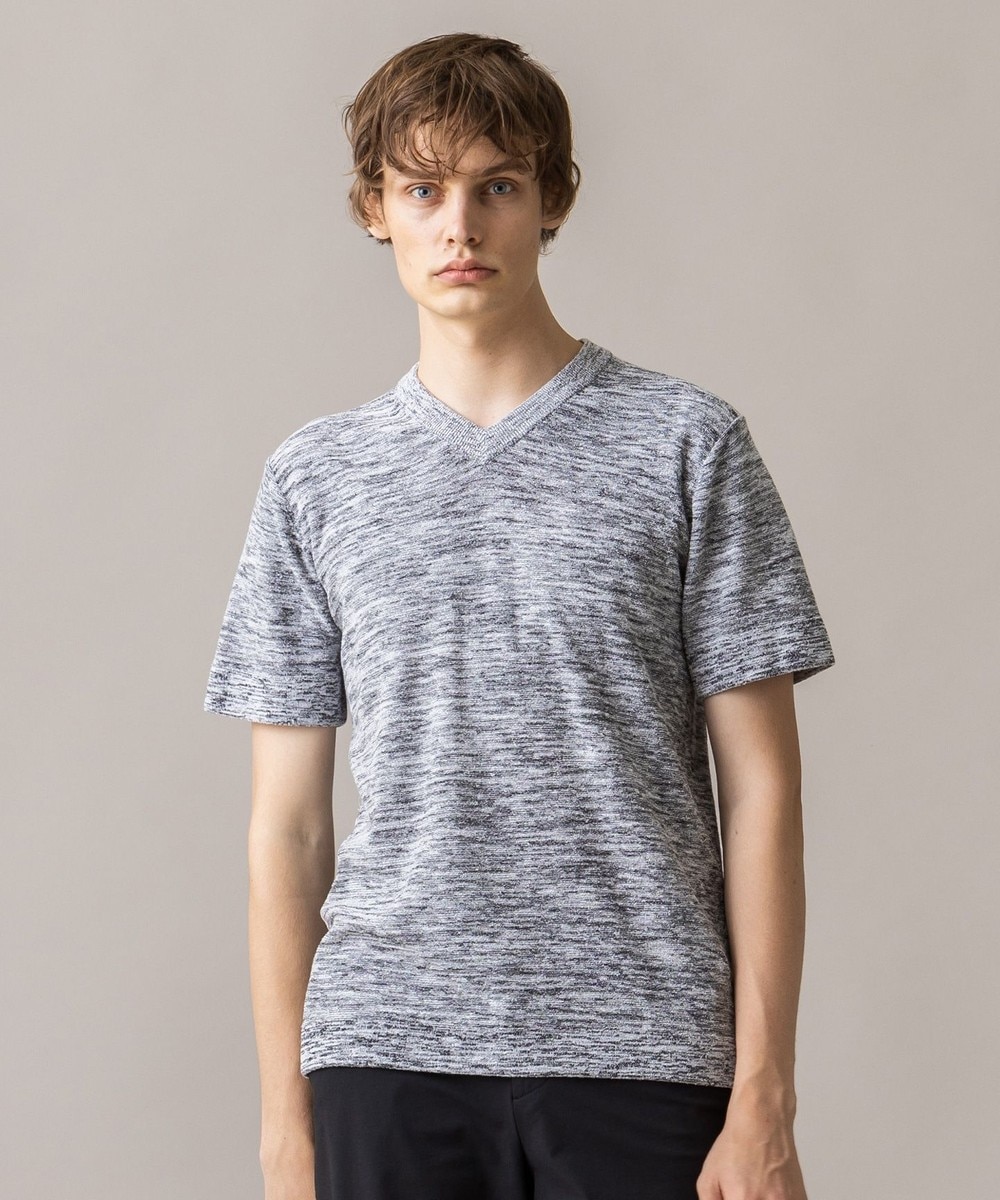 【オンワード】 JOSEPH MEN>トップス シャイニースラブブークレ Vネック ライトグレー 50 メンズ 【送料無料】