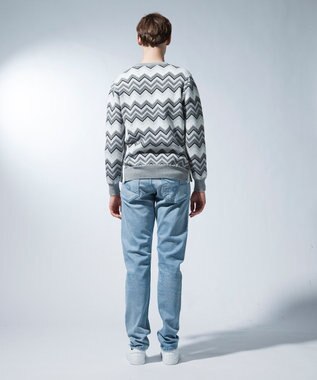JOSEPH HOMME cotton herringbone jacquard ニット / セーター ライトグレー系1