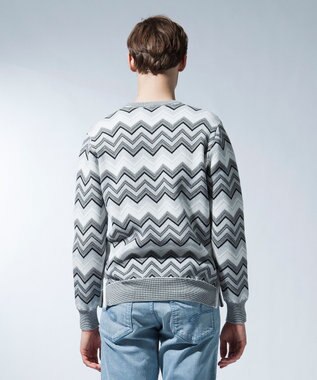 JOSEPH HOMME cotton herringbone jacquard ニット / セーター ライトグレー系1
