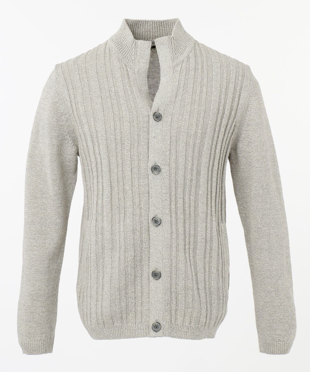 【オンワード】 JOSEPH ABBOUD>トップス 【洗える】和紙コットンムリネ カーディガン 黄緑 M メンズ 【送料無料】