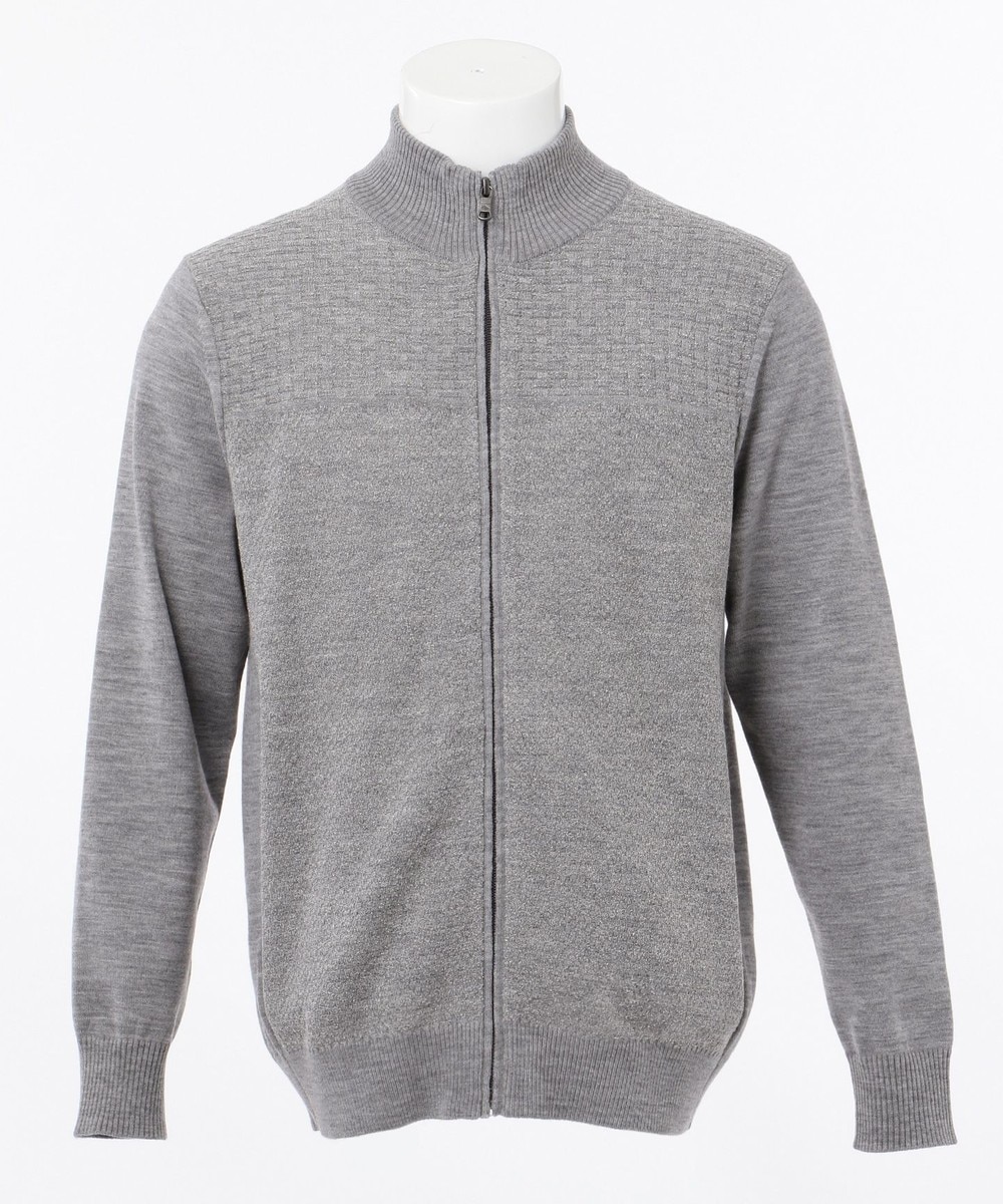 【オンワード】 JOSEPH ABBOUD>トップス 【軽いのにより暖かい!!】カールカールウォッシャブルウール ニット ライトグレー M メンズ 【送料無料】