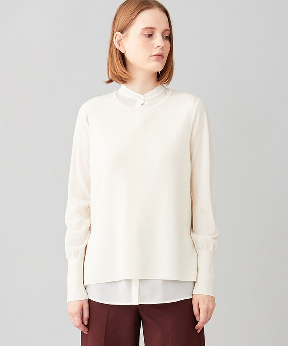 【オンワード】 JOSEPH>トップス メリノシルク / シャツ&ニット セット ネイビー M レディース 【送料無料】