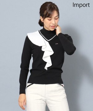  【WOMEN】【IMPORT】【洗える】ラッフル セーター