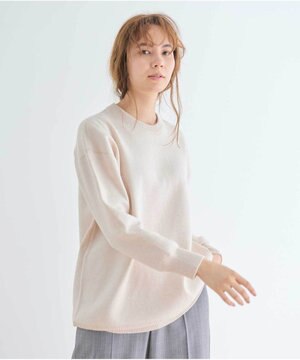 【洗える】ダブルフェイスニットプルオーバー